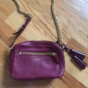 Red Coach Crossbody Purse